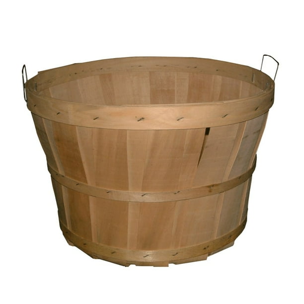 Wooden Bushel Basket, with Handles Walmart.ca