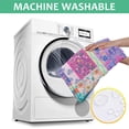 thumbnail image 6 of Multicolor Ethnic Flower Patchwork Pattern Square Tablecloth,Waterproof Square Table Cover,Wipeable Spillproof Washable Table Cover for Home Kitchen Party Decor 42"X42"(107x107cm), 6 of 6