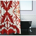 thumbnail image 3 of Simply Daisy Bombay 6 Polyester Shower Curtain, Orange, 3 of 3