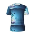 thumbnail image 5 of Wukai Butterflies And Waterlily In Water Print Men's Short-Sleeved Mesh T-Shirt,Quick-Dry Short Sleeve Workout T-Shirt-3X-Large, 5 of 8