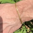 thumbnail image 5 of Golds Real Genuine 14K Yellow Gold Filled Cuban Link Bracelet 3 mm 7 Inch for Men and Women, 5 of 6