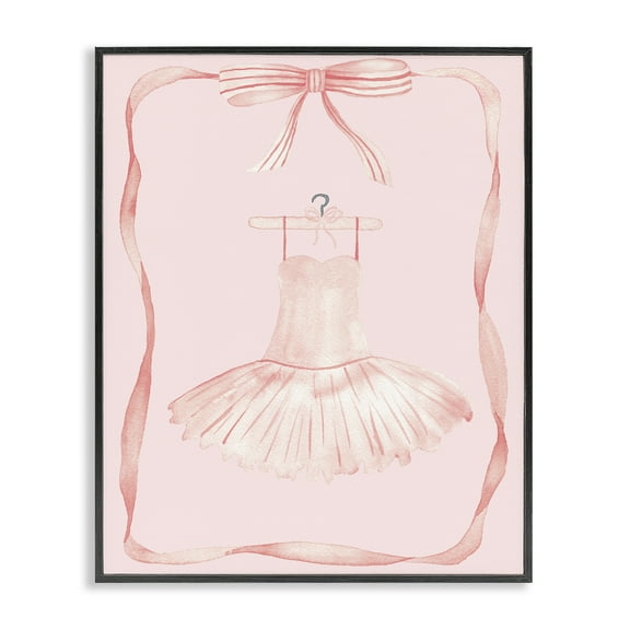 Stupell Industries Ballet Dress on Hanger Black Framed Giclee Art, design by Nina Jacobs, 14 x 11
