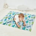 thumbnail image 2 of LightBlue Cartoon Dinosaurs Trees Pattern Blanket,Comfortable Soft Flannel Throw Blanket,All Season,Warm Lightweight Blankets for Sofa Bed Couch Living Room Chair,30"x40", 2 of 4
