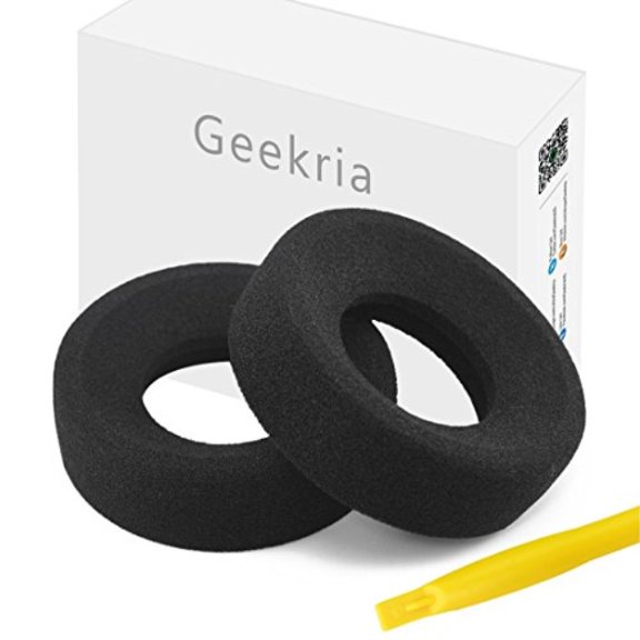 geekria earpad replacement for grado sr125, sr225, sr325, sr60, sr80, m1, m2 headphones replacement open cell foam ear pad/ear cushion/ear cups/ear cover/earpads repair parts