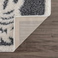 thumbnail image 4 of Hauteloom Tilos Moroccan Farmhouse Hallway, Entryway Shag Runner Rug - Shaggy Long Runner Rug - Tiger Pattern - High Plush Pile - Dark Grey, Charcoal, Beige, Cream - 2'7" x 7'3", 4 of 16