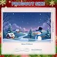 thumbnail image 2 of Snowy Winter Banner Starry Night Snow Scene Display Snowman Pine Tree Christmas Backdrop for Winter Party Christmas Celebration Holiday Decoration, 2 of 9