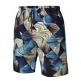 thumbnail image 5 of Disketp Men'S Swim Trunks Hawaiian Breathable Surf Beach Swimsuits Mesh Lining Beach Shorts With Pockets-Abstract Blue Squares, 5 of 9
