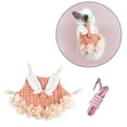 thumbnail image 2 of Rabbit Vest Harness Leash Set Clothes Soft Animal Rabbit Pet Costume Small Animal Ferret Orange S, 2 of 8