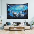 thumbnail image 7 of FREEAMG Mule Wolf Tapestry Hippie Wall Hanging Tapestries Aesthetic Decorative for Living Room Bedroom Ceiling 90x60In, 7 of 7