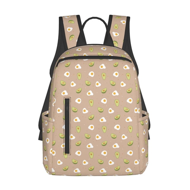 Balery Egg and Avocado Mochila Ligera para Hombres y Mujeres – Resistente y Impermeable, Ideal para la Escuela, el Trabajo, los Viajes y el Uso Diario