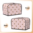 thumbnail image 7 of Toaster Cover 2 Slice, bee pink checkered cute Cute 2 slice Toaster Oven Cover For Kitchen Small Appliance Bread Machine Protector, Waterproof Toaster Covers 2 slice Wide Slot, 7 of 7