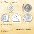 thumbnail image 5 of Beautlace Heart Necklace for Women,Sparkling CZ Heart Pendant Necklace,18k White Gold Plated Love Jewelry Gift for Mom Wife Girlfriend, 5 of 9