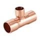 thumbnail image 1 of Conector de tubo de presión de cobre, reducción en forma de T para suministro de fontanería y refrigeración, 1/2" x 1/4" x 1/2", 1 of 3