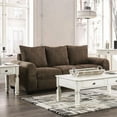 thumbnail image 5 of Furniture of America Pryna Contemporary Chenille 2-Piece Sofa Set in Brown, 5 of 10