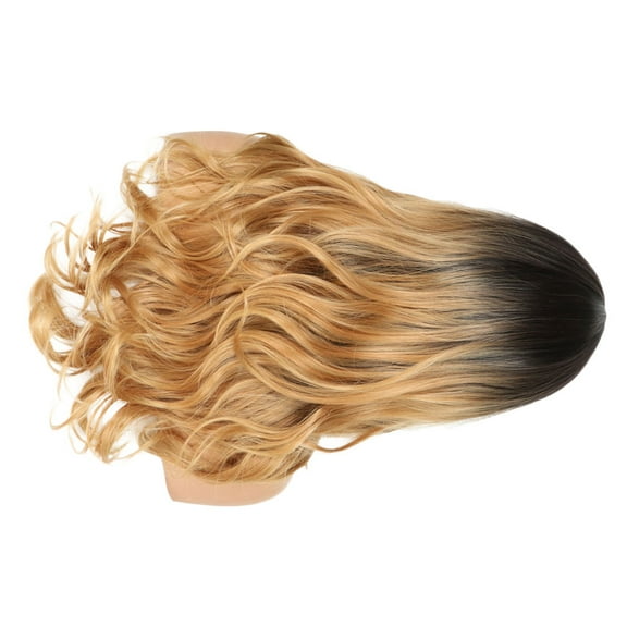 Yardwe 1Pc Synthetic Gradient Wig Hair Wigs for Women Light Brown 60x16cm Breathable Design for Everyday Use