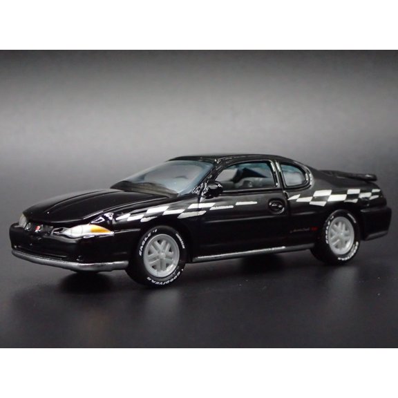 Open Box 2000 CHEVY CHEVROLET MONTE CARLO SS BLACK 1:64 SCALE DIORAMA DIECAST MODEL CAR