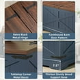 thumbnail image 5 of Farmhouse Coffee Table with Large Hidden Storage Compartment, Navy Blue Square Center Table, Wood Rustic Low Modern Living Room Tables with Hinged Lift Brown Top & Wooden Arc Base, 5 of 14