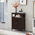 thumbnail image 3 of Alden Design Bathroom Storage Cabinet w/Adjustable Shelf, Espresso, 3 of 10