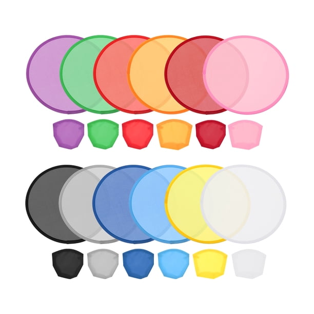 Uxcell Disco Volador Plegable de 10" Juego de Discos Voladores Plegables de Bolsillo en 12 Colores, Paquete de 36
