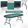 thumbnail image 3 of Soozier 72" 8 Player Octagon Poker Table Set, Easy Folding for Storage, 3 of 9