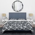 thumbnail image 3 of Designart 'Black & White Geometric Decorative Pattern' Modern Duvet cover-, 3 of 5