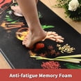 thumbnail image 5 of Spice Kitchen Mats for Floor, Black Anti Fatigue Cushioned Kitchen Rug Set of 2 Non Slip Waterproof Kitchen Mats Washable for Kitchen Sink Laundry 18x30+18x48 in, 5 of 6
