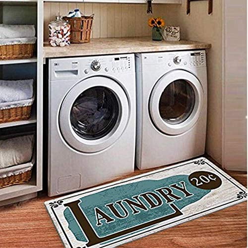 Ustide Laundry Rug Runner Nonslip Rubber Mat Floor Runner Durable