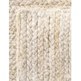 thumbnail image 7 of Unique Loom Braided Jute Collection Area Rug - Dhaka (8' Square White), 7 of 7