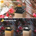 thumbnail image 6 of Solar Post Cap Lights, Outdoor Decorative Post Solar Lights Black Shell Caps, Brightness Warm White LED Lighting for Garden Fence Deck Patio, 6 of 6