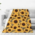 thumbnail image 1 of Balery Artistic Zebra Print Sunflower Manta de Felpa Suave y Acogedora – Cobija de Franela Aterciopelada para Cama, Lavable y Cálida para Sofá, Mascotas, Transpirable-50"x40", 1 of 7