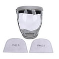 thumbnail image 2 of Full Face Super Protective Shield, PC Transparent Face Shield Anti Fog with Filter Cotton for Grinding and Cutting Gray, 2 of 7