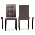thumbnail image 7 of Baxton Studio Andrew Modern and Contemporary Grey Fabric Upholstered Grid-tufting Dining Chair (Set of 4), 7 of 7