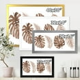 thumbnail image 4 of Designart 'Tropical Palm and Monstera Leaf In Terracotta' Traditional Framed Art Print, 4 of 4