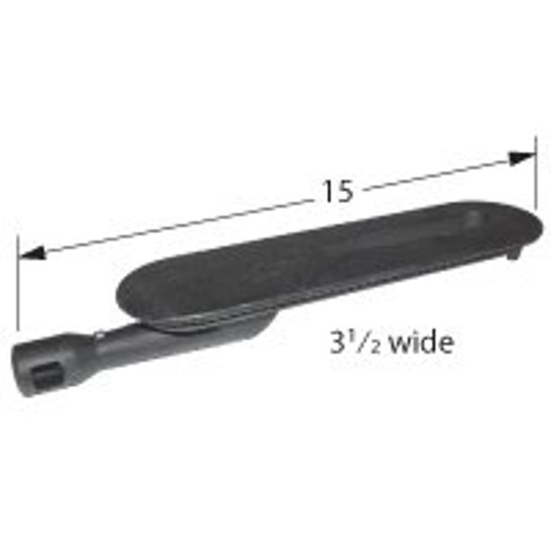 BBQ Galore, Grand Hall, Turbo Cast Iron Replacement Burner 15" x 3 1/2