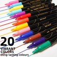 thumbnail image 4 of wqlpp-Fabric Markers, 20 Colors, Fine Tip, Permanent Quick-Dry, Fade-Resistant for T-Shirts and Textiles, 4 of 4