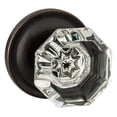 thumbnail image 1 of Dynasty Hardware Classic Rosette,Crystal Style Door Knob, Passage Function, Hall / Closet, Oil Rubbed Bronze, 1 of 5