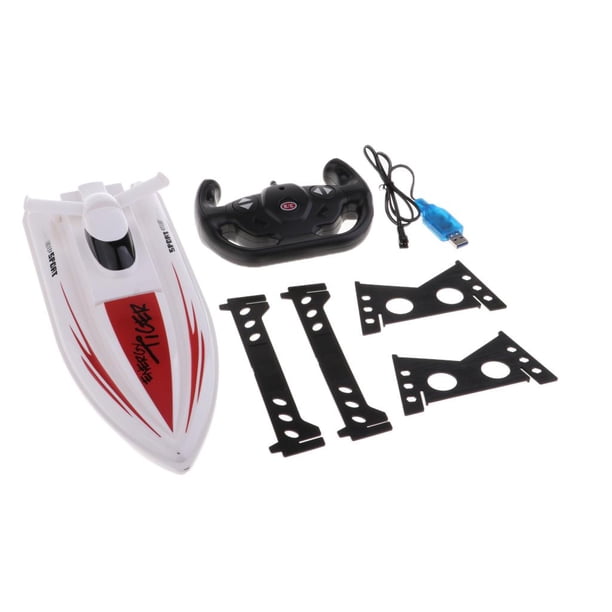Sistema de refrigeración por agua, telemando, alto 20 km / h en agua, , piscinas, estanques, juegos de de carreras, juguetes rojo Hugo Acorazado de control remoto RC