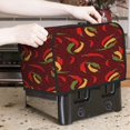 thumbnail image 6 of KLL Hot Chili Print 2 Slice Toaster Dust Covers Kitchen Small Appliance Cover with 2 Pockets,Can hold Jam Spreader Knife & Toaster Tongs (11.4 x 7.9 x 7.5), 6 of 6