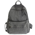 thumbnail image 1 of Mochilas Escolares Mezclilla Gran Capacidad para Estudiantes Sólidos (gris), 1 of 9