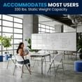 thumbnail image 3 of Flash Furniture Hercules Series Capacity White Plastic Folding Chair with Gray Frame, 3 of 9