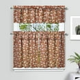 thumbnail image 2 of Kitchen Curtains 36 Inch Short - 3 Panel Set, Vintage Floral Butterfly Bee Botanical Print, Rod Pocket Window Curtain for Farmhouse, Modern Rustic, Spring Summer Decor, Easy Wash, 2 of 6
