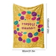 thumbnail image 4 of Taotanxi Flannel Easter Throw Blanket, 30x50 Yellow Rabbit Egg, Soft Cozy Fuzzy Plush Fleece Blanket for Couch Sofa Bed, Spring Holiday Decorative Throw, Lightweight Breathable Warm, 4 of 7