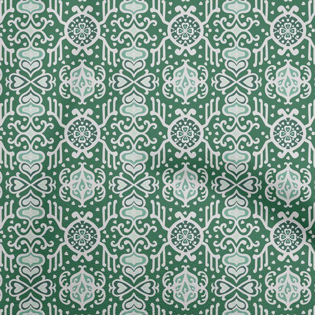 oneOone Rayon Green Fabric Floral Sewing Craft Projects Fabric Prints By Yard 56 Inch Wide