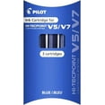 thumbnail image 2 of Pilot V7 Hi-Tecpoint Rollerball Pen - 0.7mm Nib - Blue Ink - Single Pen + 3 Refills, 2 of 4