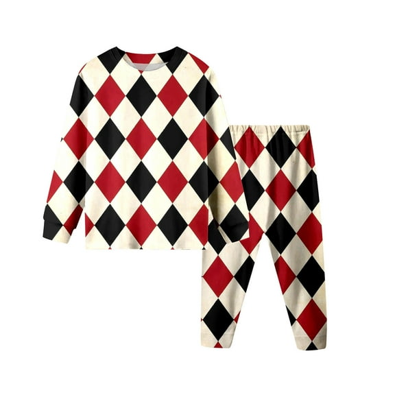 LUOGENLI Outfits Rompers for Girls Size 14-16 Boys Pajamas Setschildren's Spring and Autumn Long Boys and Girls Winter Bottom Warm Pajamas Set Girls Rompers Size 14-16 Blue Black 13-14 Years