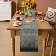 thumbnail image 2 of Ombre Gray Geometric Table Runner - 108 Inch Long Modern Abstract Art Cotton and Linen Blended Dress Scarves Farmhouse Table Runner for Kitchen Dining, Coffee Table, 13" x 108", 2 of 8