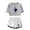 GreyWhite, variant on Milo J 111 Album Tshirt&Shorts 2 Piece Set Fashion Short Sleeve&Trousers 2 Piece Suit