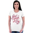 thumbnail image 4 of God Above All Else Religious Womens Slim Fit Graphic Tee Brisco Brands S, 4 of 5