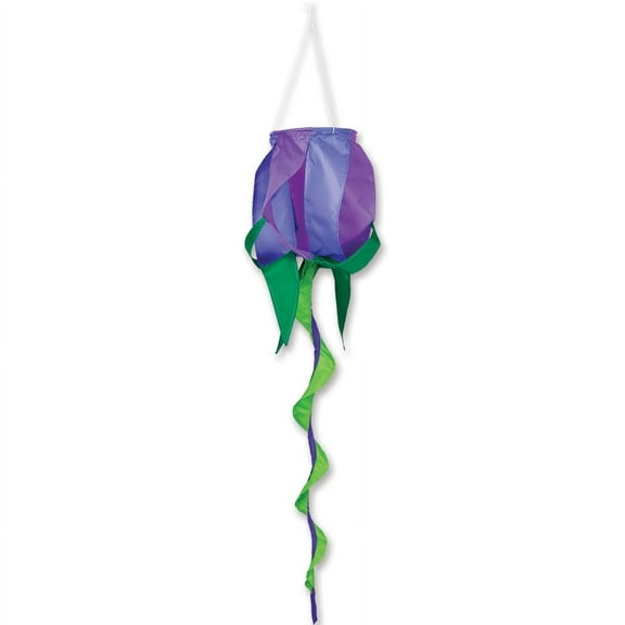 Spinning Purple Rose Wind Sock 29"