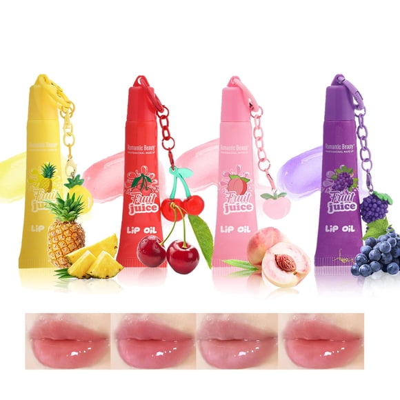 Baorder Brillo Labial Hidratante 4 Piezas con Sabores de Fruta